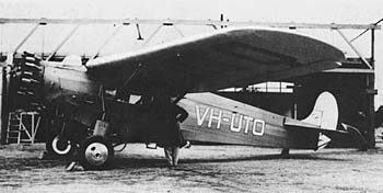 Fokker Super Universal VH-UTO, c.1936