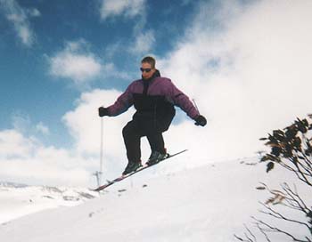 Darren Royce Schultz skiing
